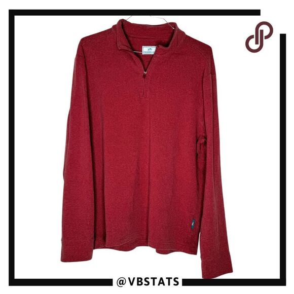 Southern Tide Men's 1/4 Zip Textured Knit Long Sleeve Sweater Coral Pink XL - Picture 1 of 7